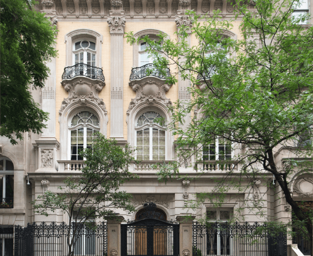 Charming neighborhood street with tree-lined sidewalks